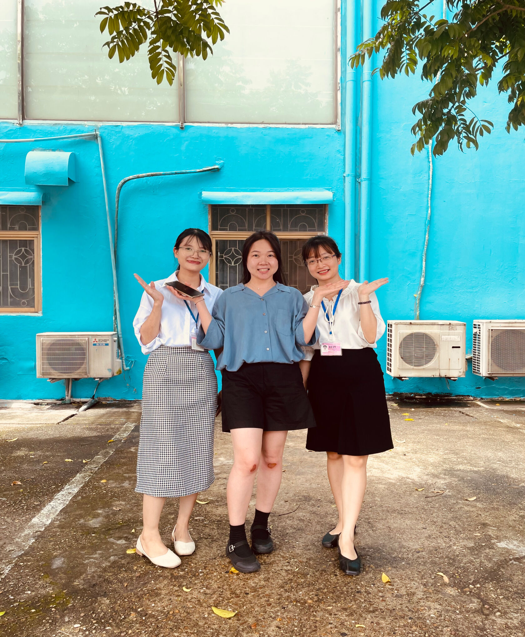 The management team at Kyung Seung, a factory outside Hanoi.