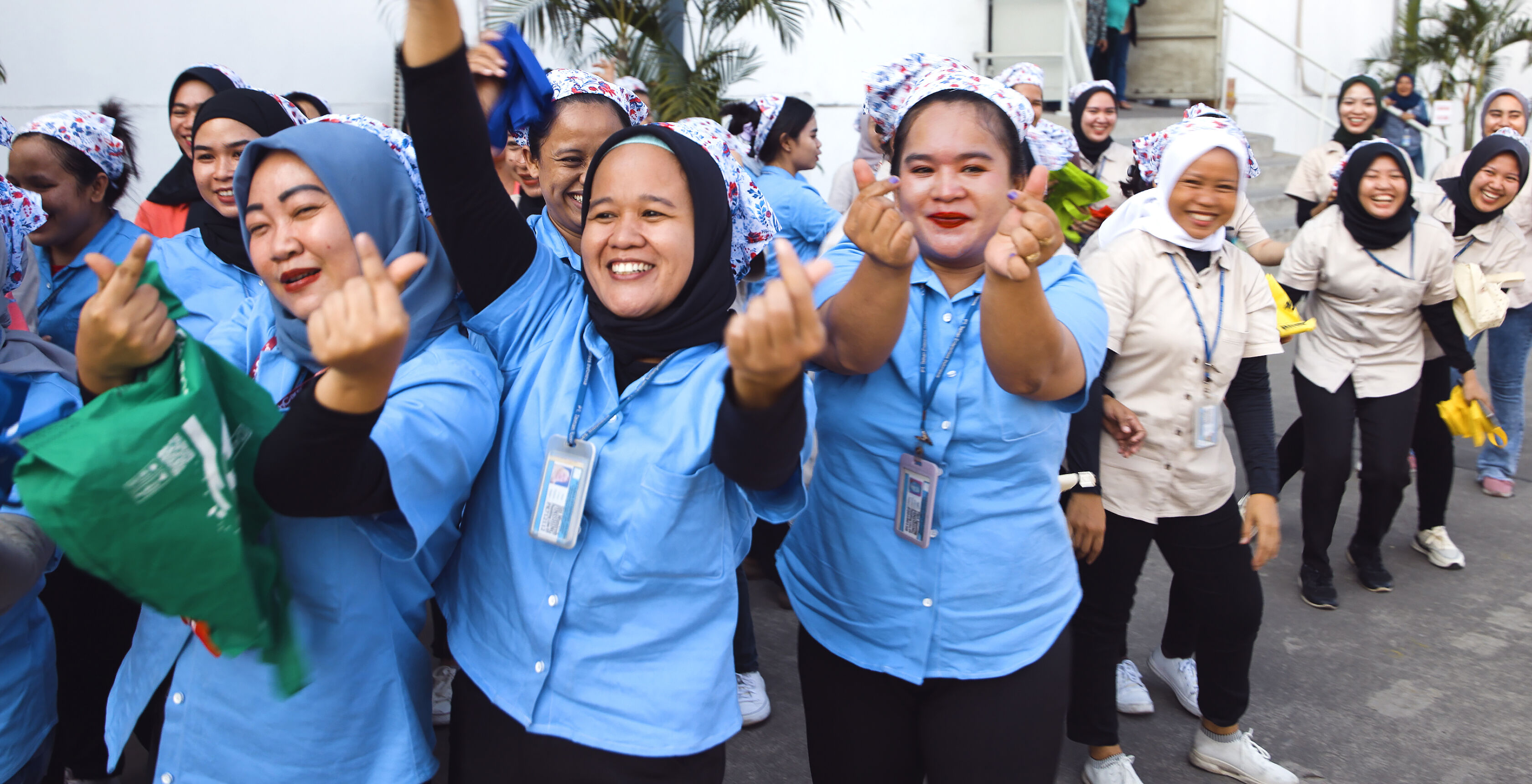 Garment workers at a fair trade certified factory.