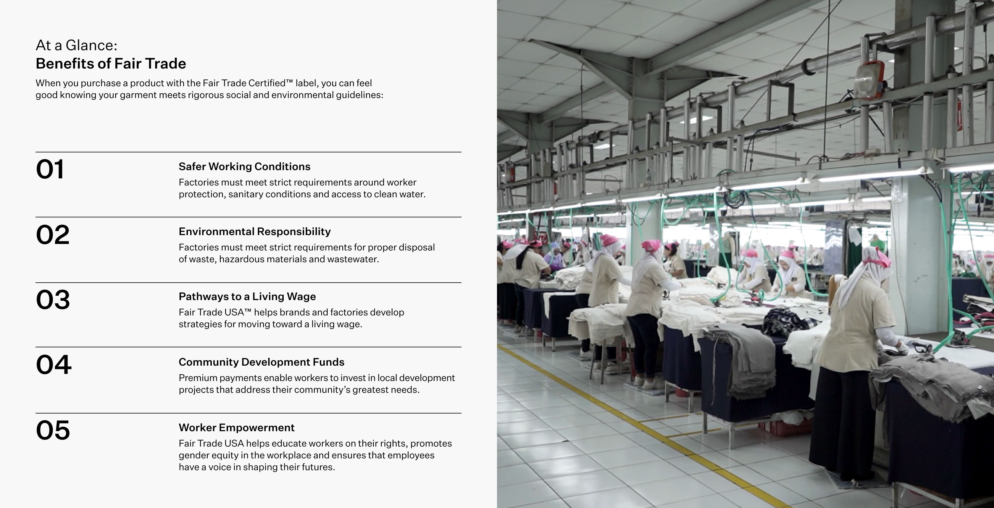 At a Glance: Infographic of Fair Trade Benefits