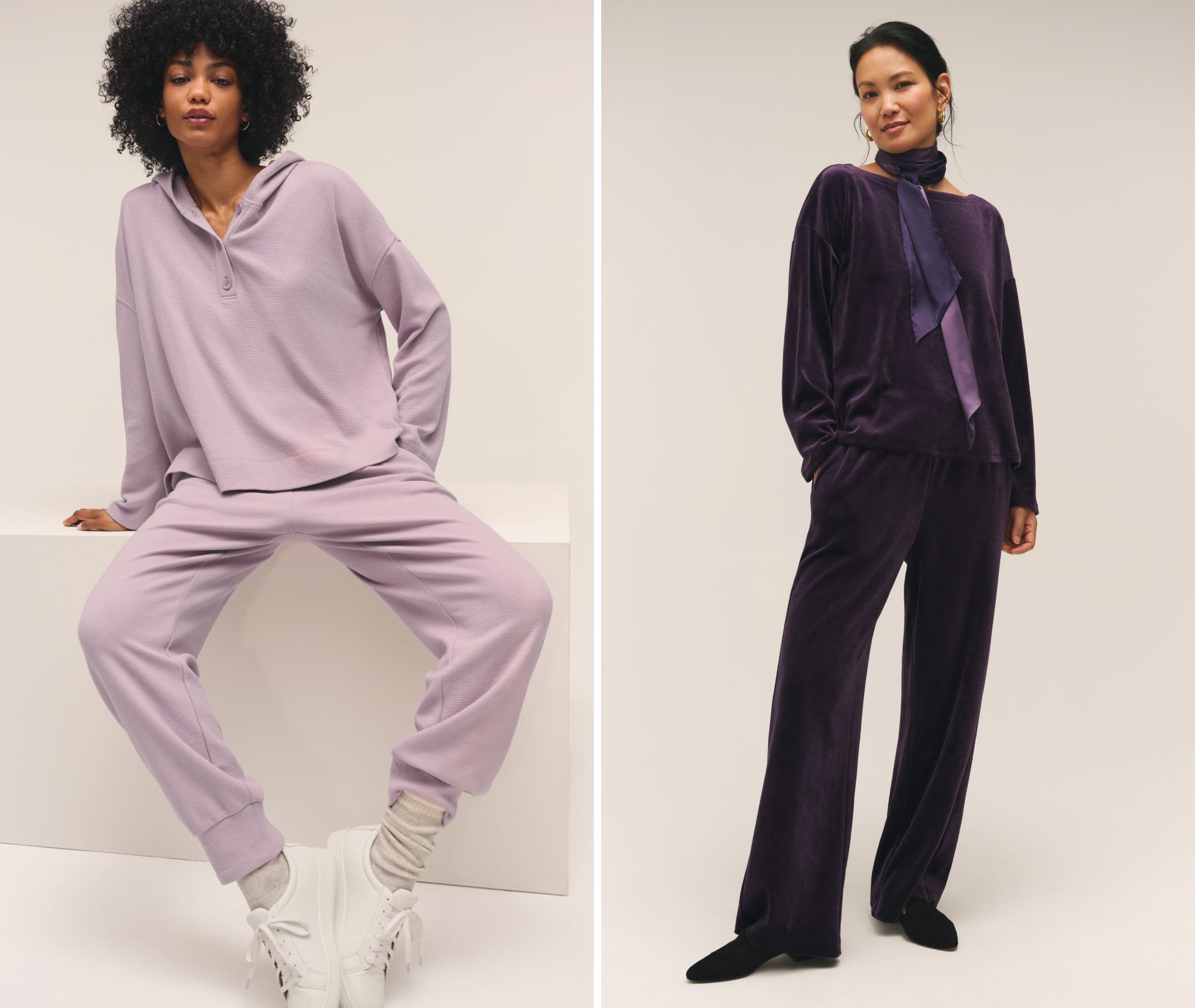 Holiday Sets in Lunette and Aubergine