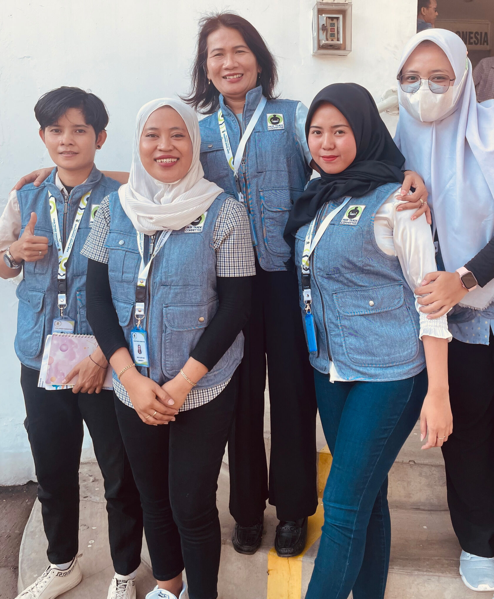 Workers from the Fair Trade committee.