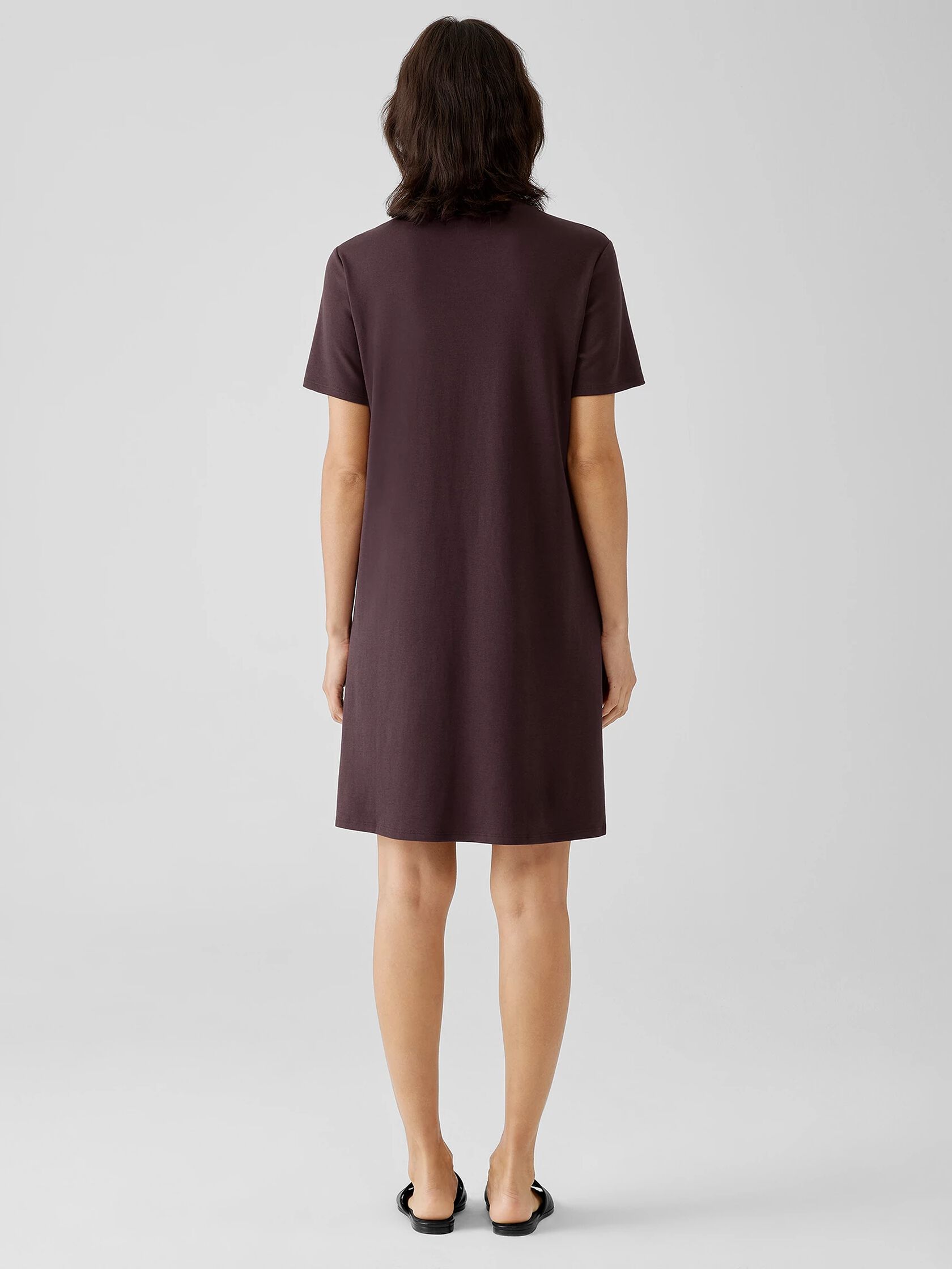 Organic Cotton Interlock Crew Neck Dress