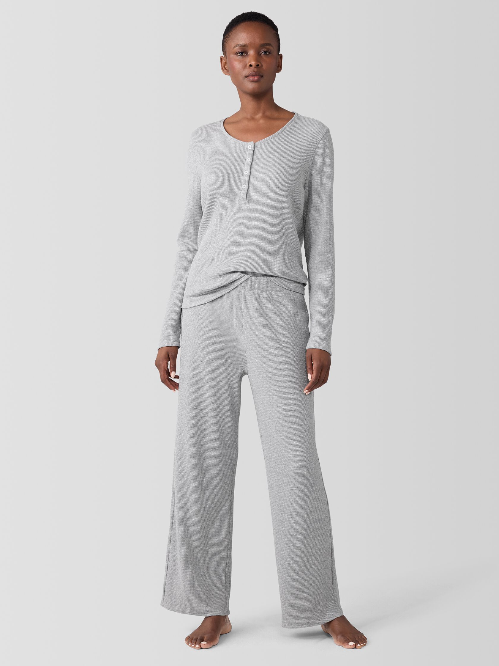 M&eacute;lange Organic Cotton Waffle Sleep Pant