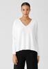 Organic Cotton Linen Slub V-Neck Top