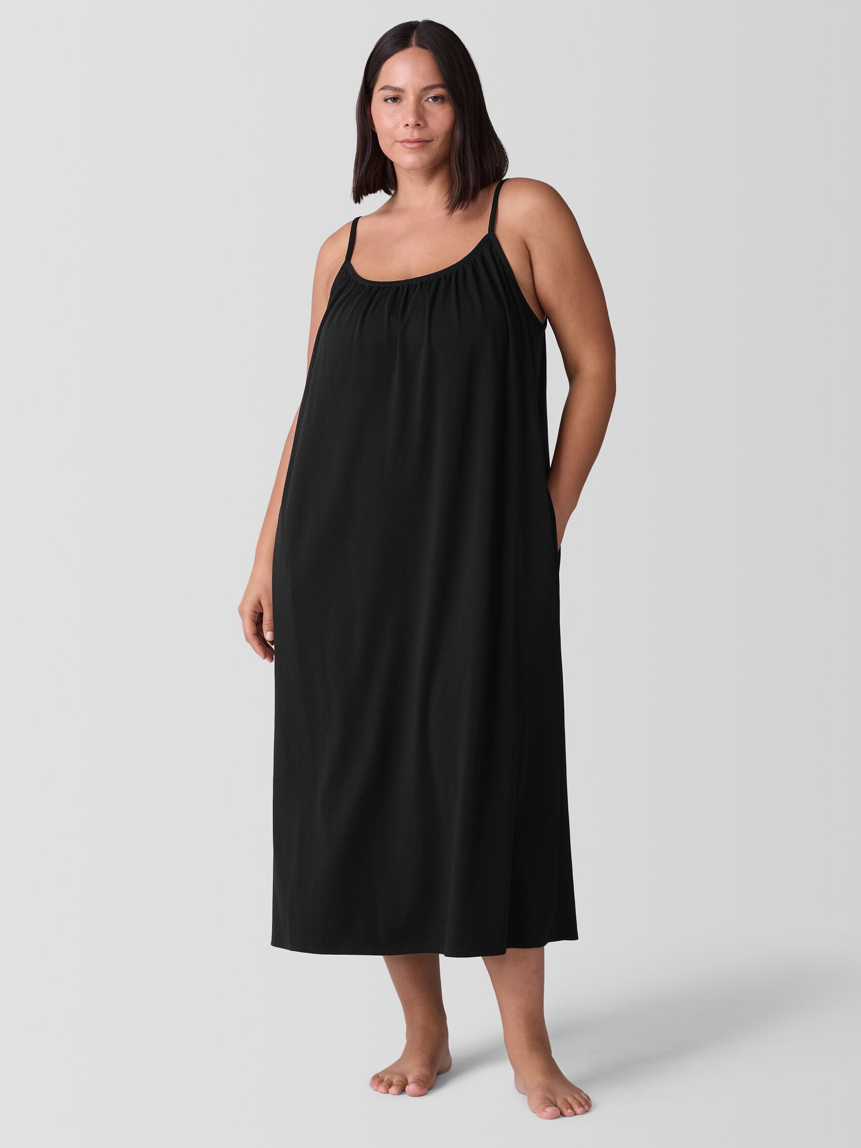 Organic Cotton Interlock Cami Sleep Dress