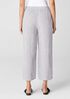 Striped Organic Linen Crinkle&nbsp;Wide-Leg Pant