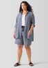 Puckered Organic Linen&nbsp;Classic Collar Long Shirt