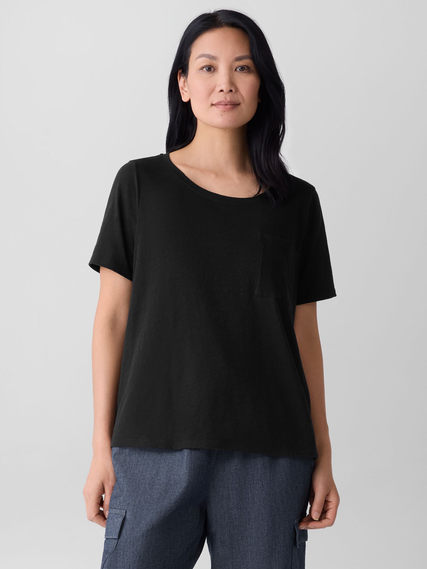 Organic Cotton Slubby Jersey Pocket Tee