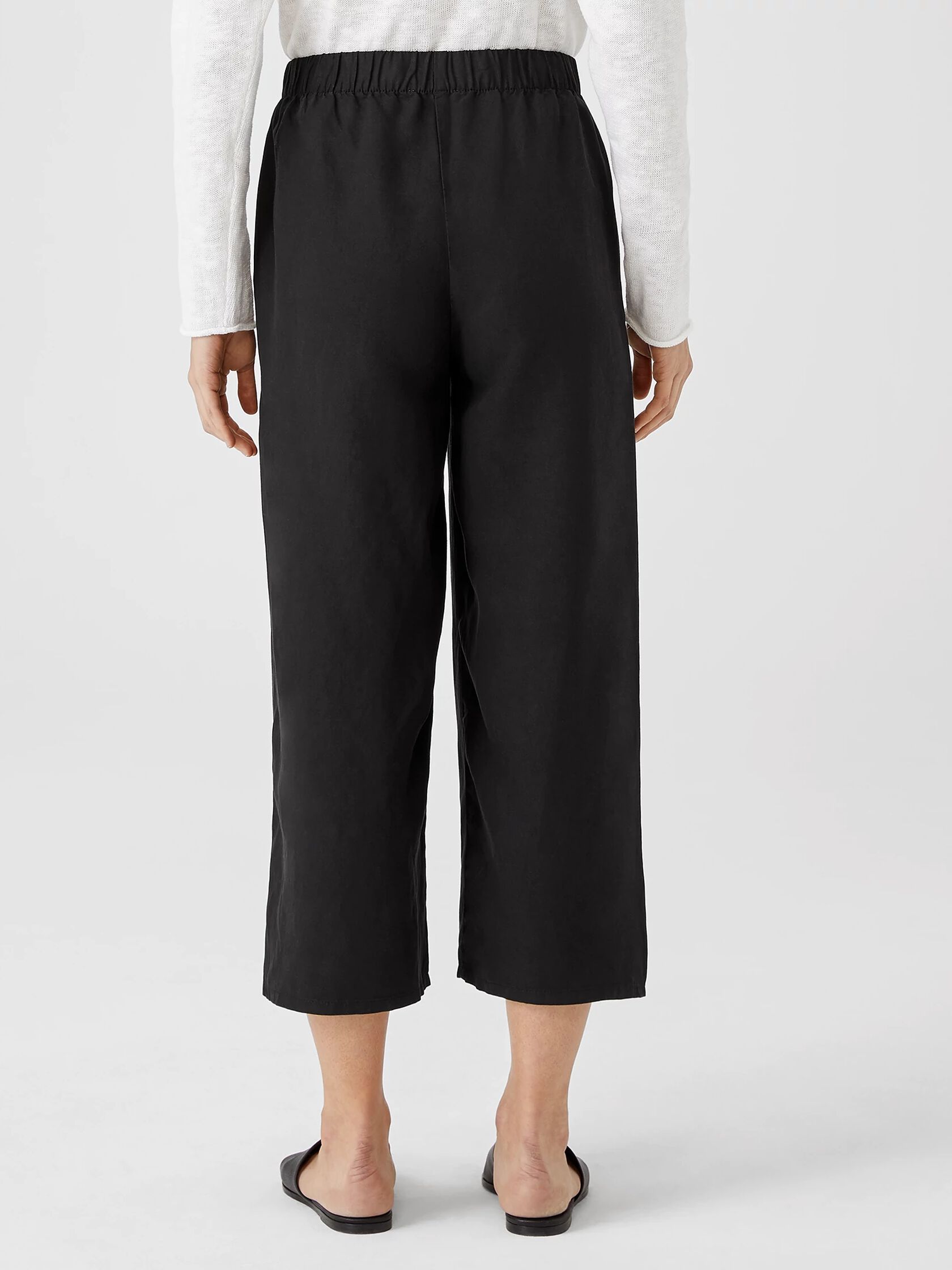 Linen Blend Wide-Leg Pant