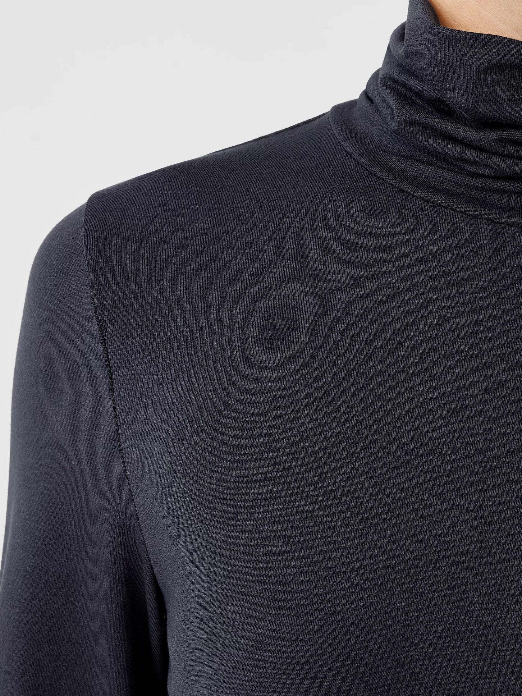 Fine Jersey Scrunch Neck Top