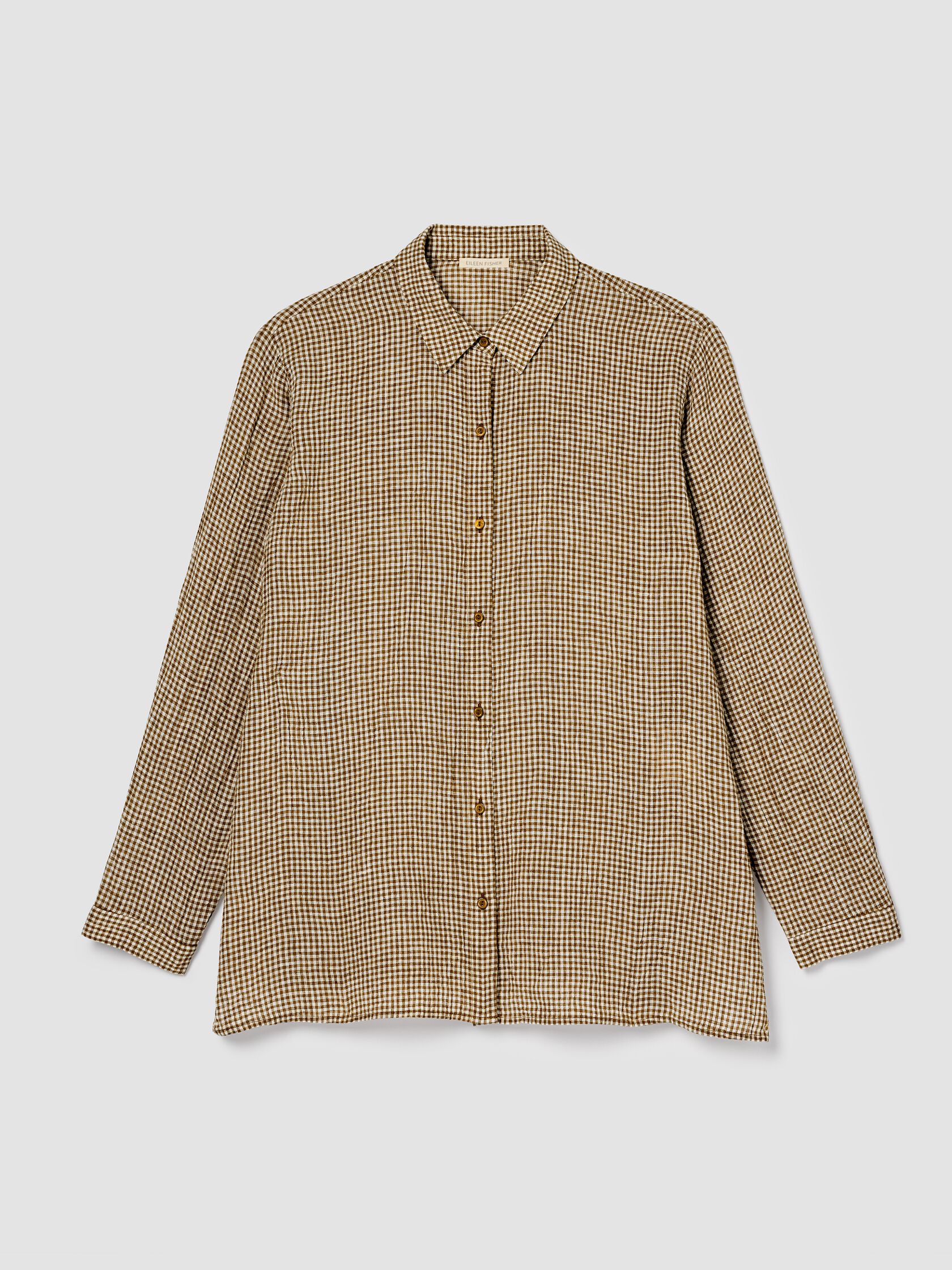 Puckered Organic Linen Classic Collar Shirt