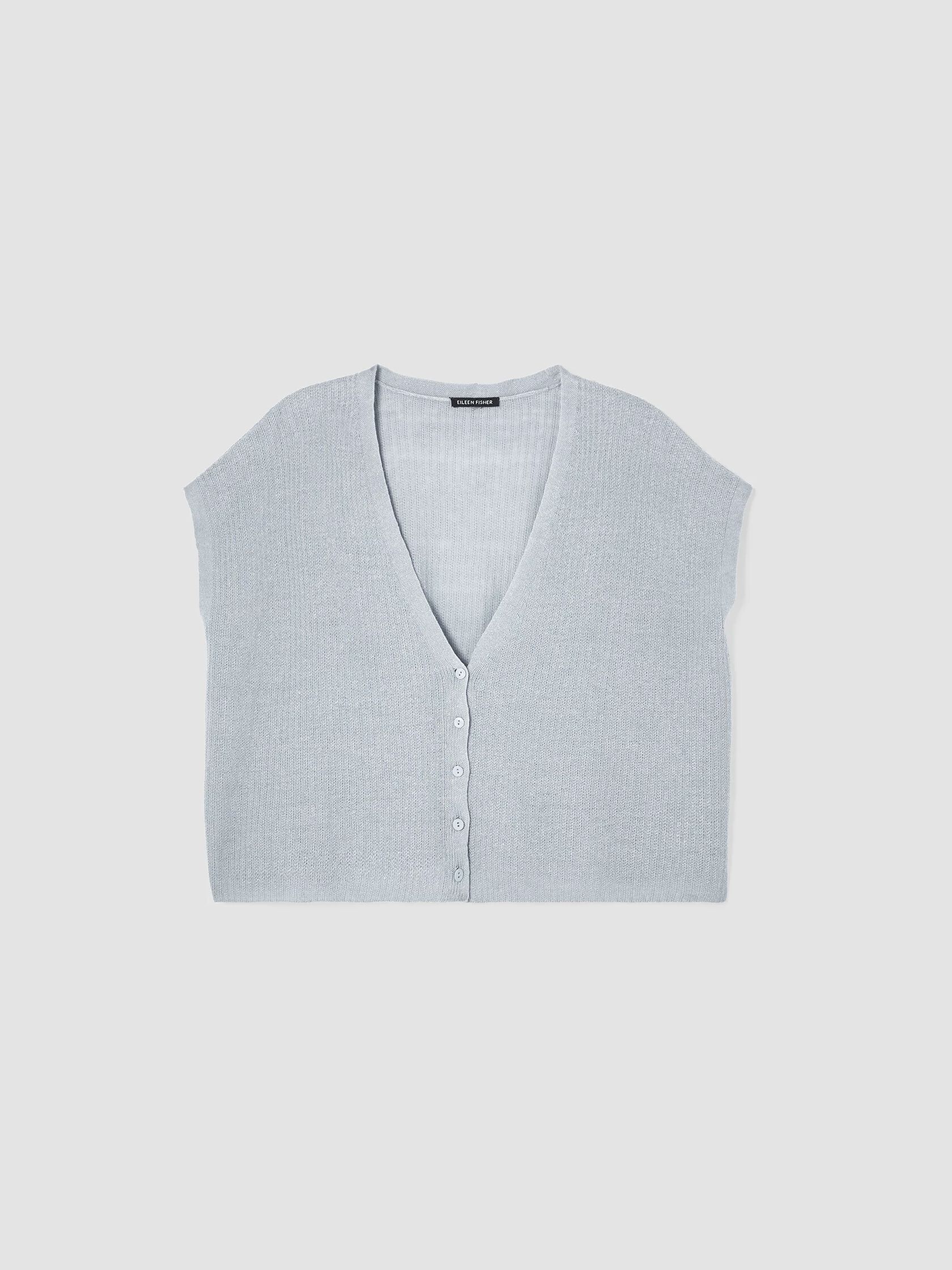 Organic Linen Cotton Short-Sleeve Cardigan