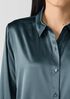 Stretch Silk Charmeuse&nbsp;Classic Collar Shirt
