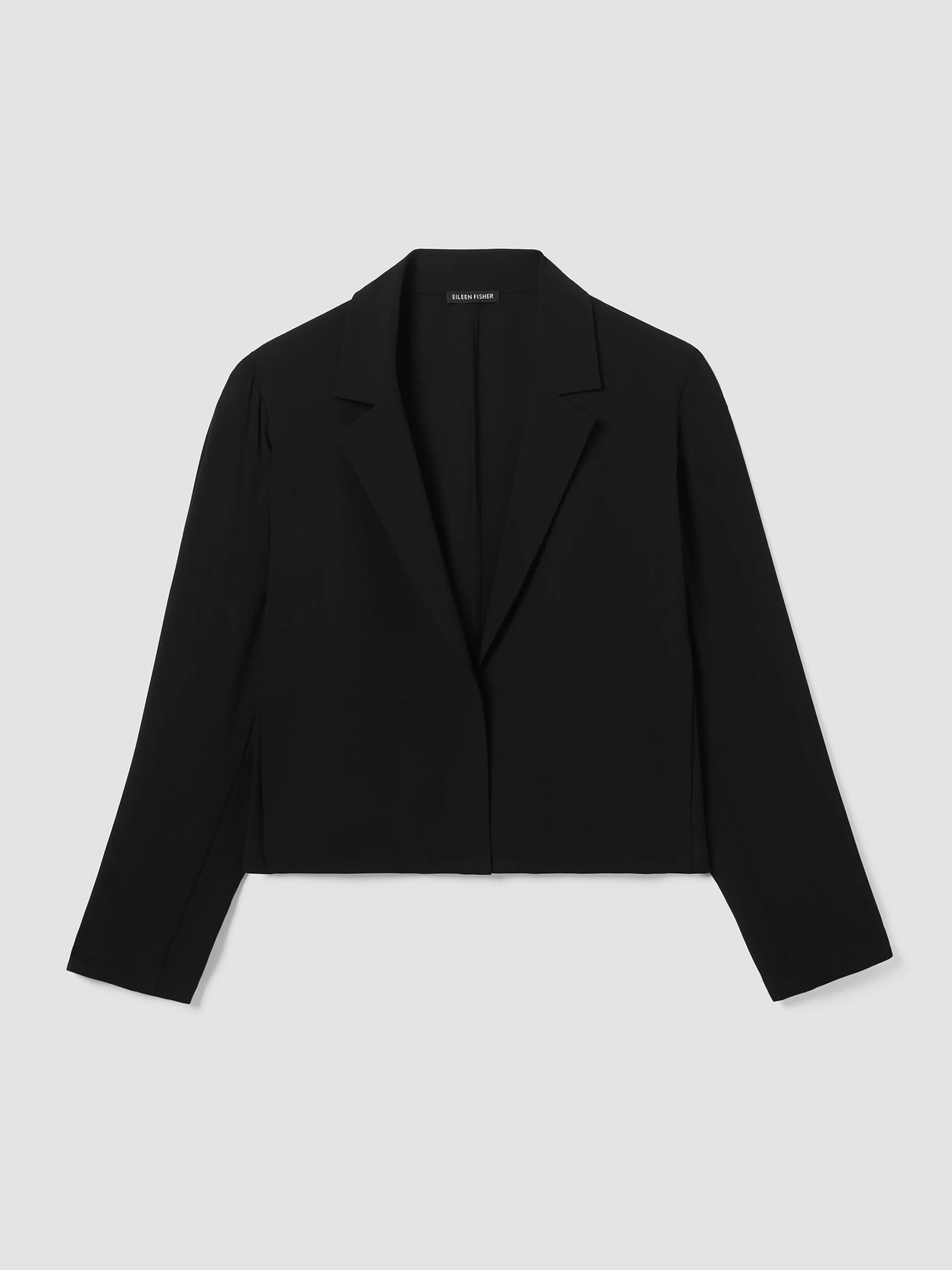 Silk Georgette Crepe Cropped Blazer