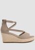Wesson Tumbled Nubuck Wedge Espadrille