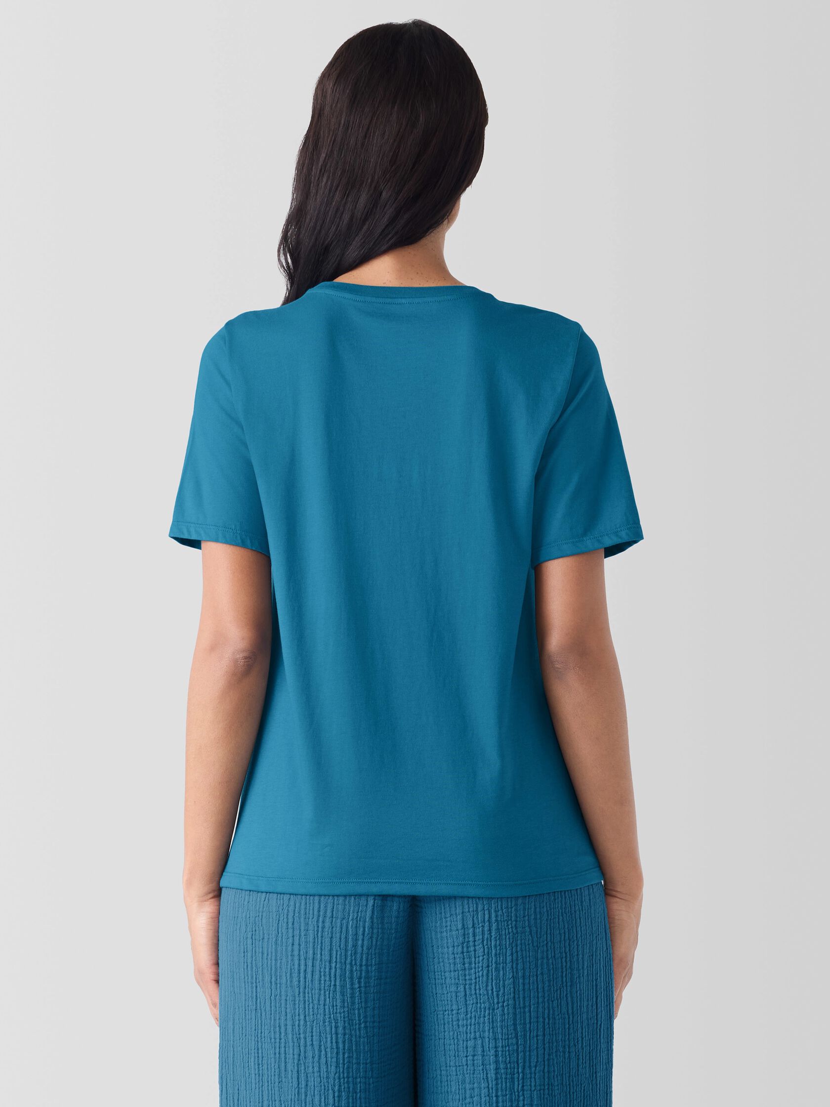 Organic Pima Cotton Jersey&nbsp;Round Neck Tee