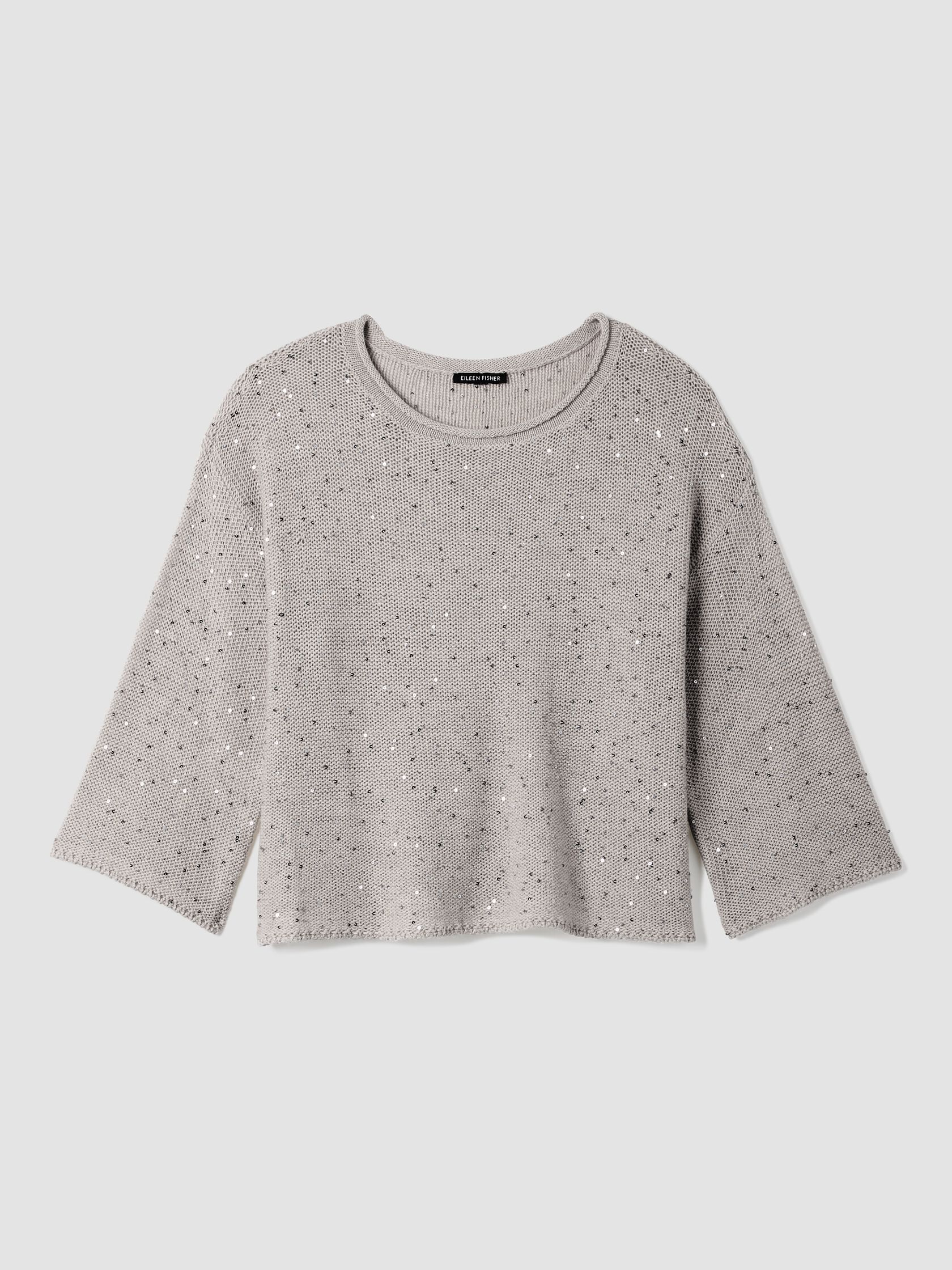 Merino Sequin Jewel Neck Top