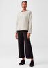 Boucle Wool Knit Crew Neck Box-Top