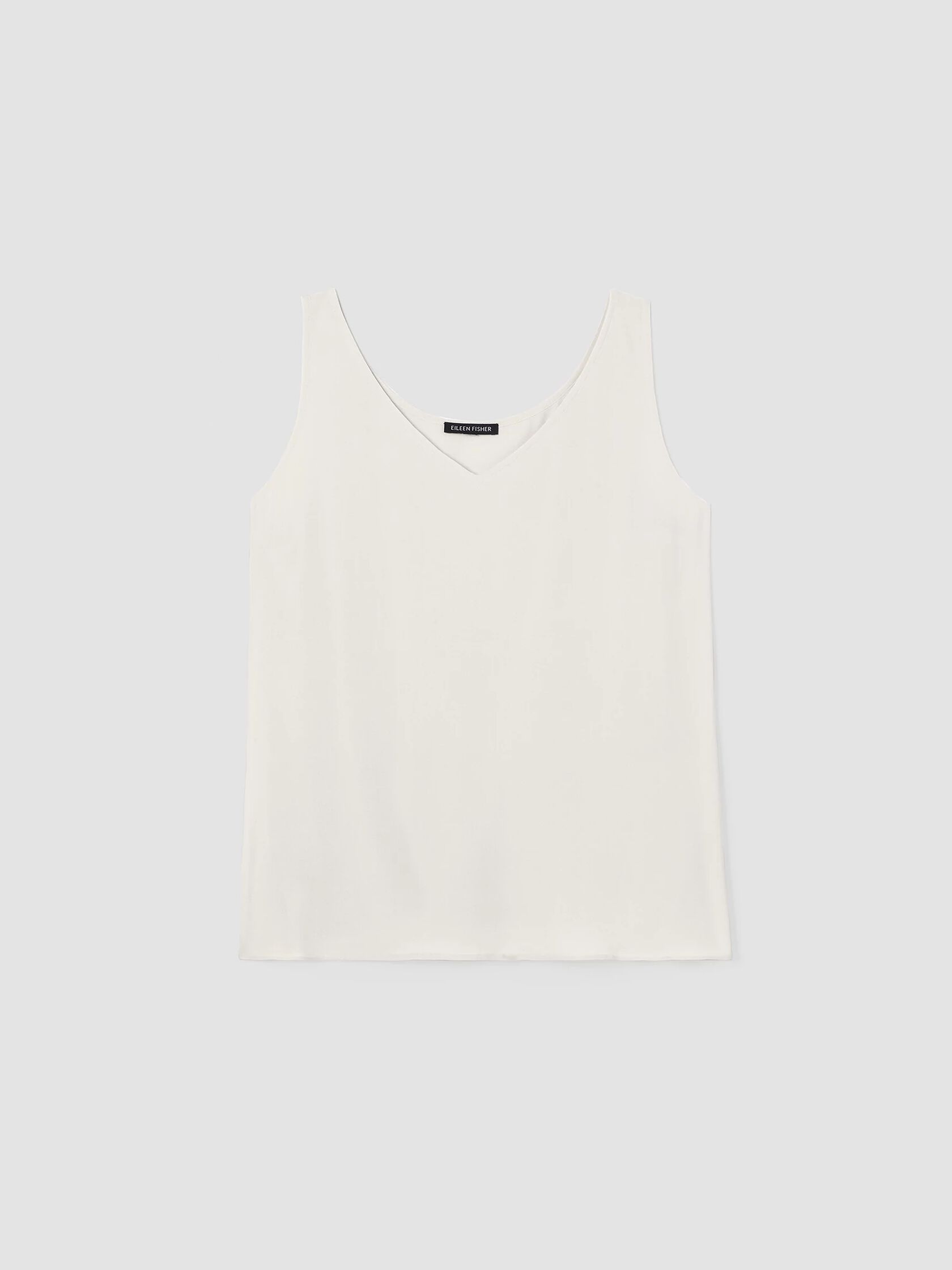 Silk Georgette Crepe V-Neck Top