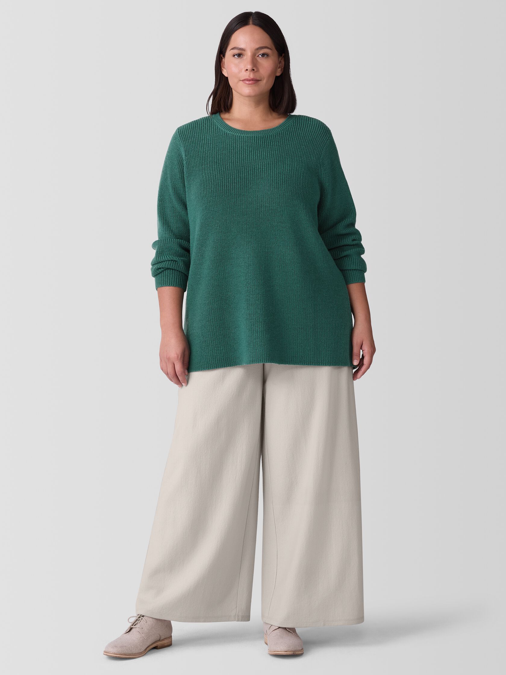 Merino Crew Neck Top in Regenerative Wool