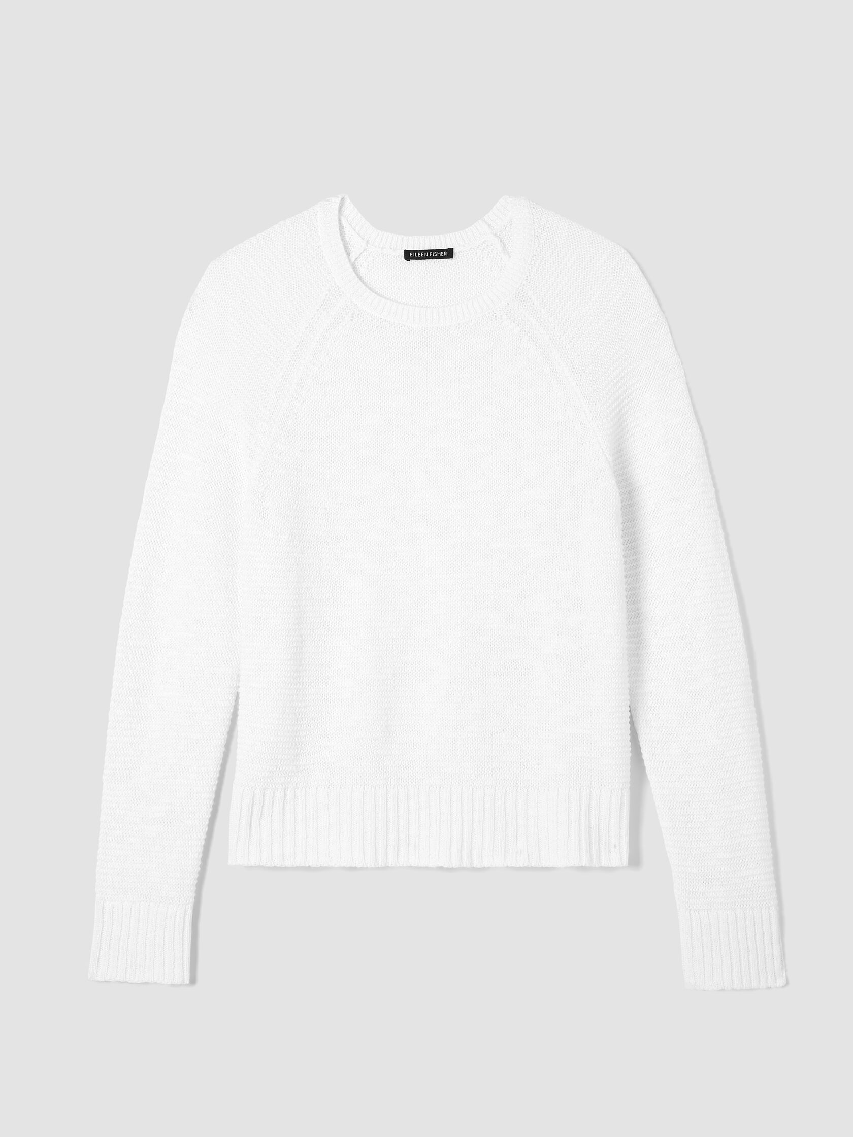 Organic Linen Cotton Slub Crew Neck Top