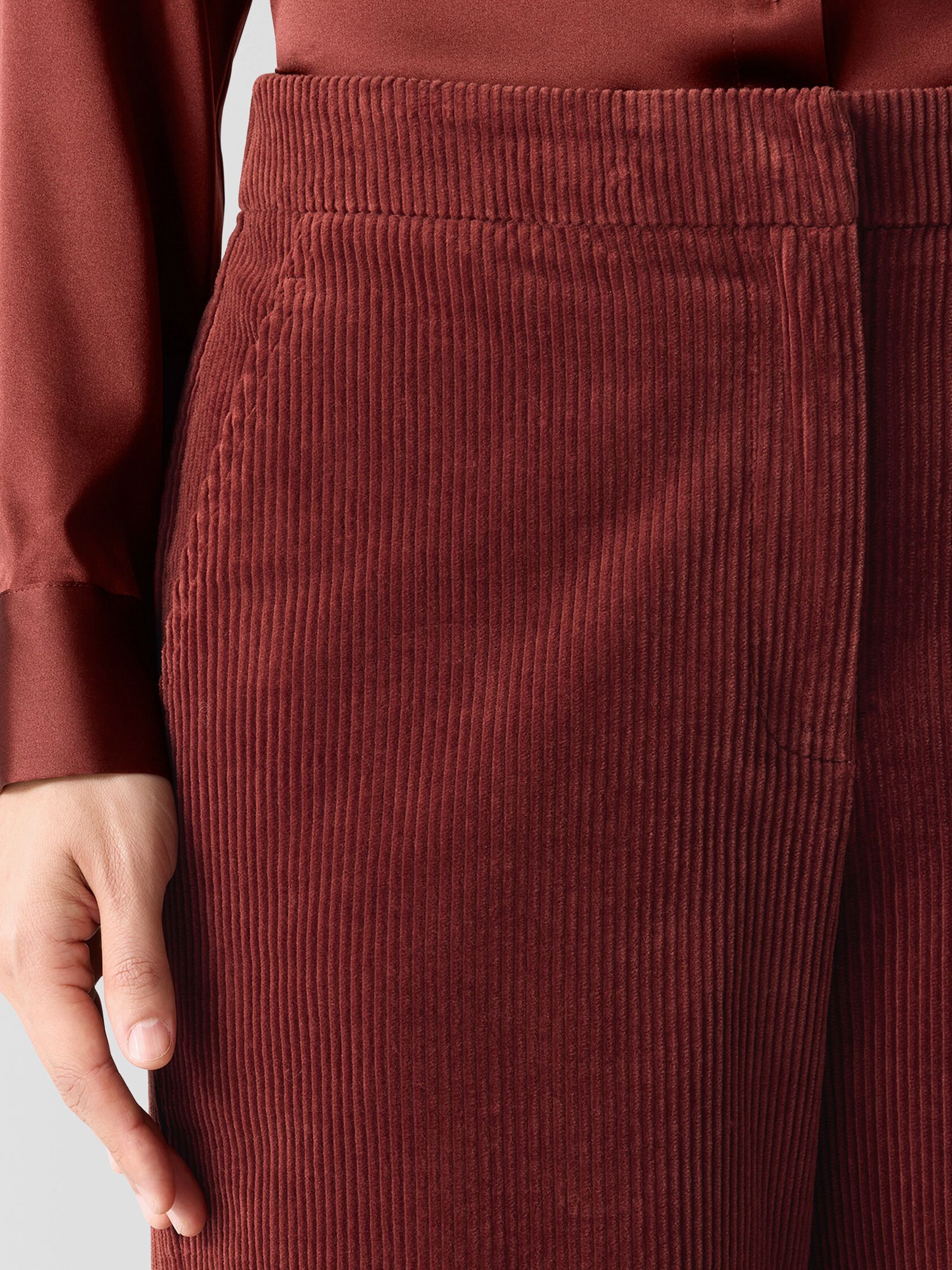 Organic Cotton Corduroy Wide-Leg Pant