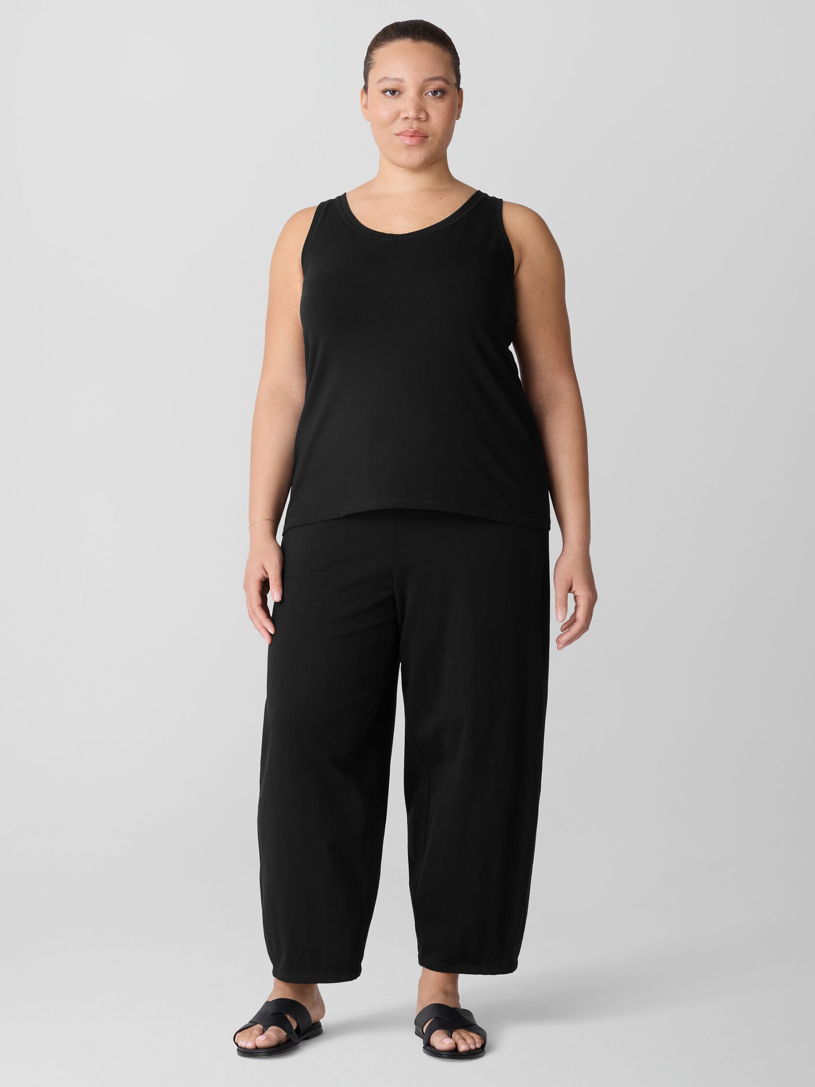 Pima Cotton Stretch Jersey Lantern Pant