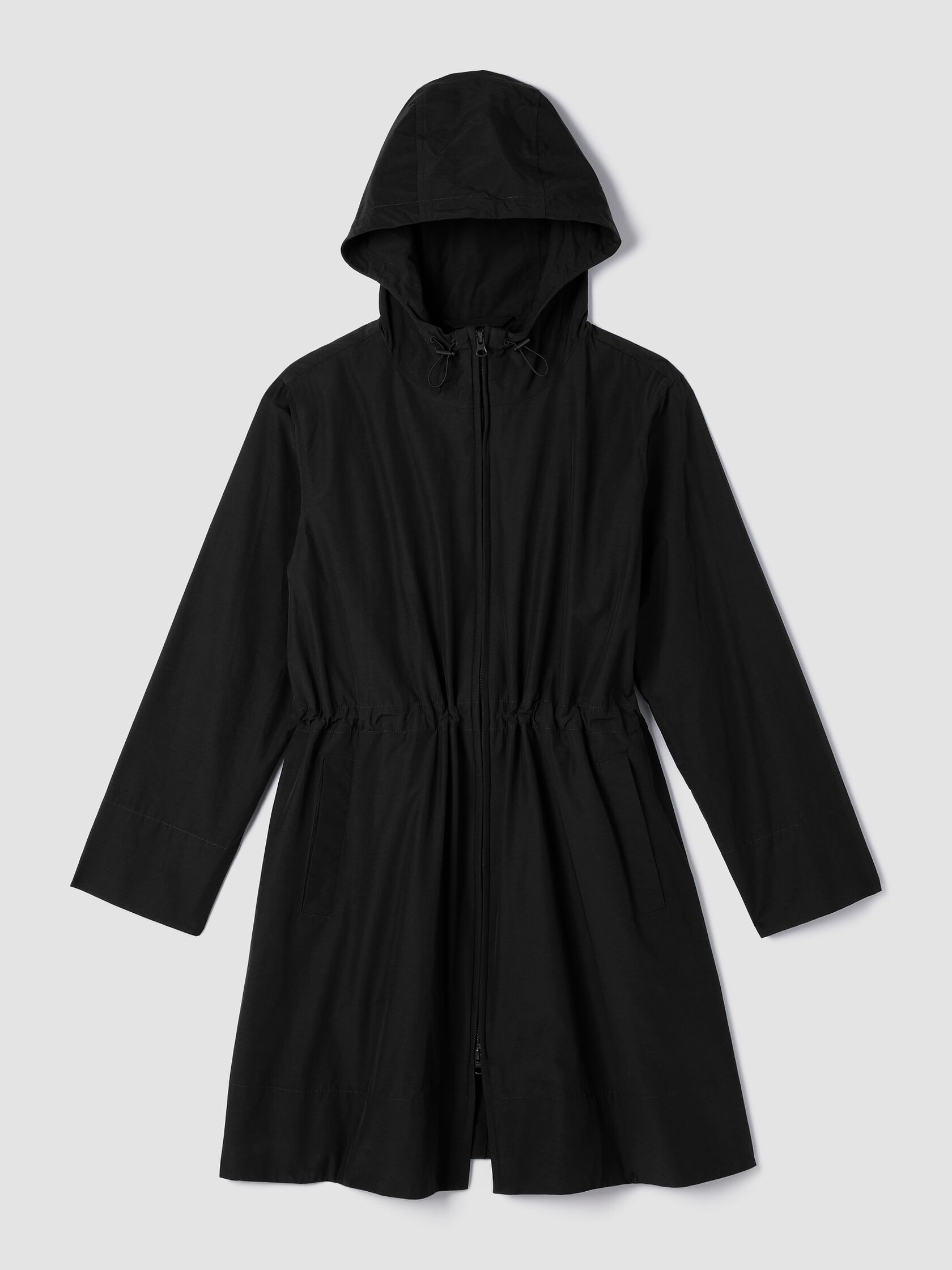 Light Cotton Nylon Hooded Coat