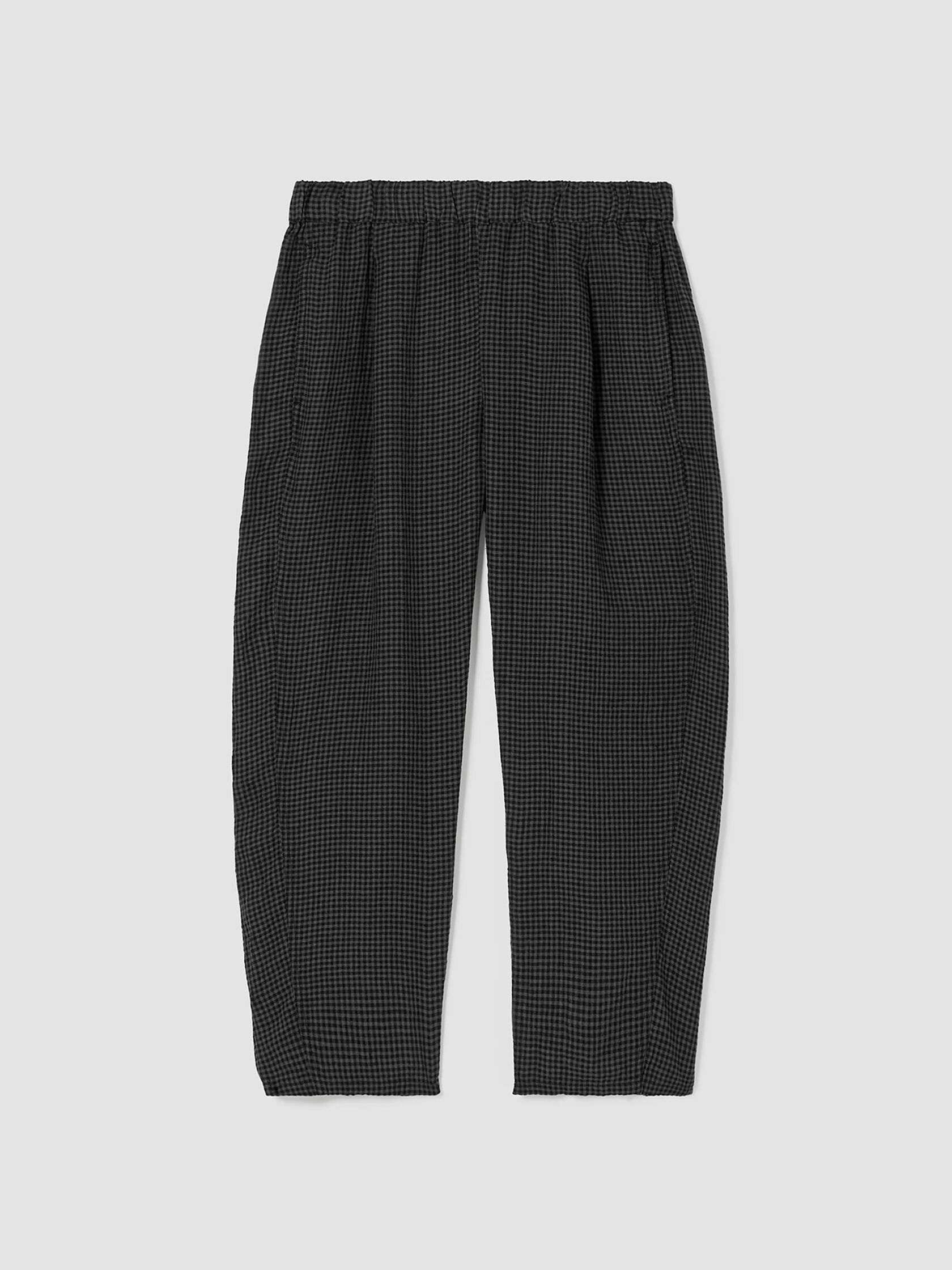 Puckered Organic Linen Lantern Pant
