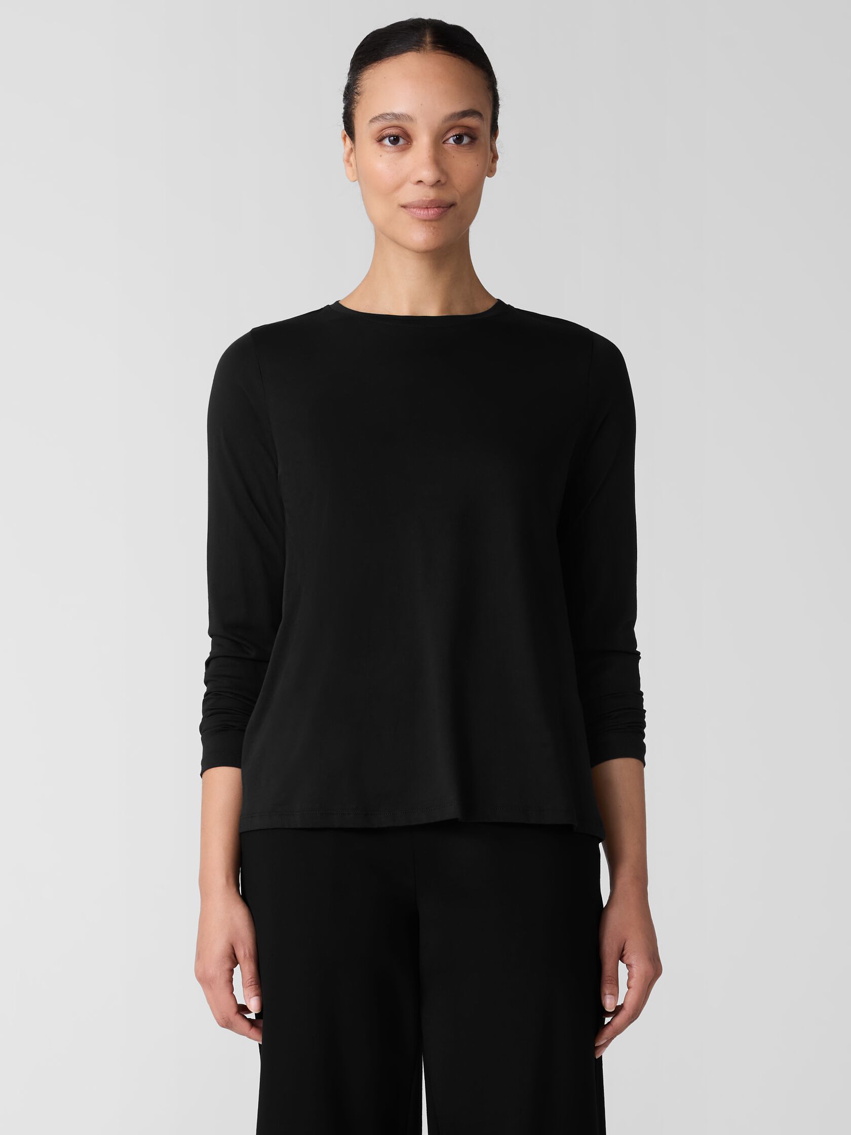 Organic Pima Cotton Jersey Long-Sleeve Tee