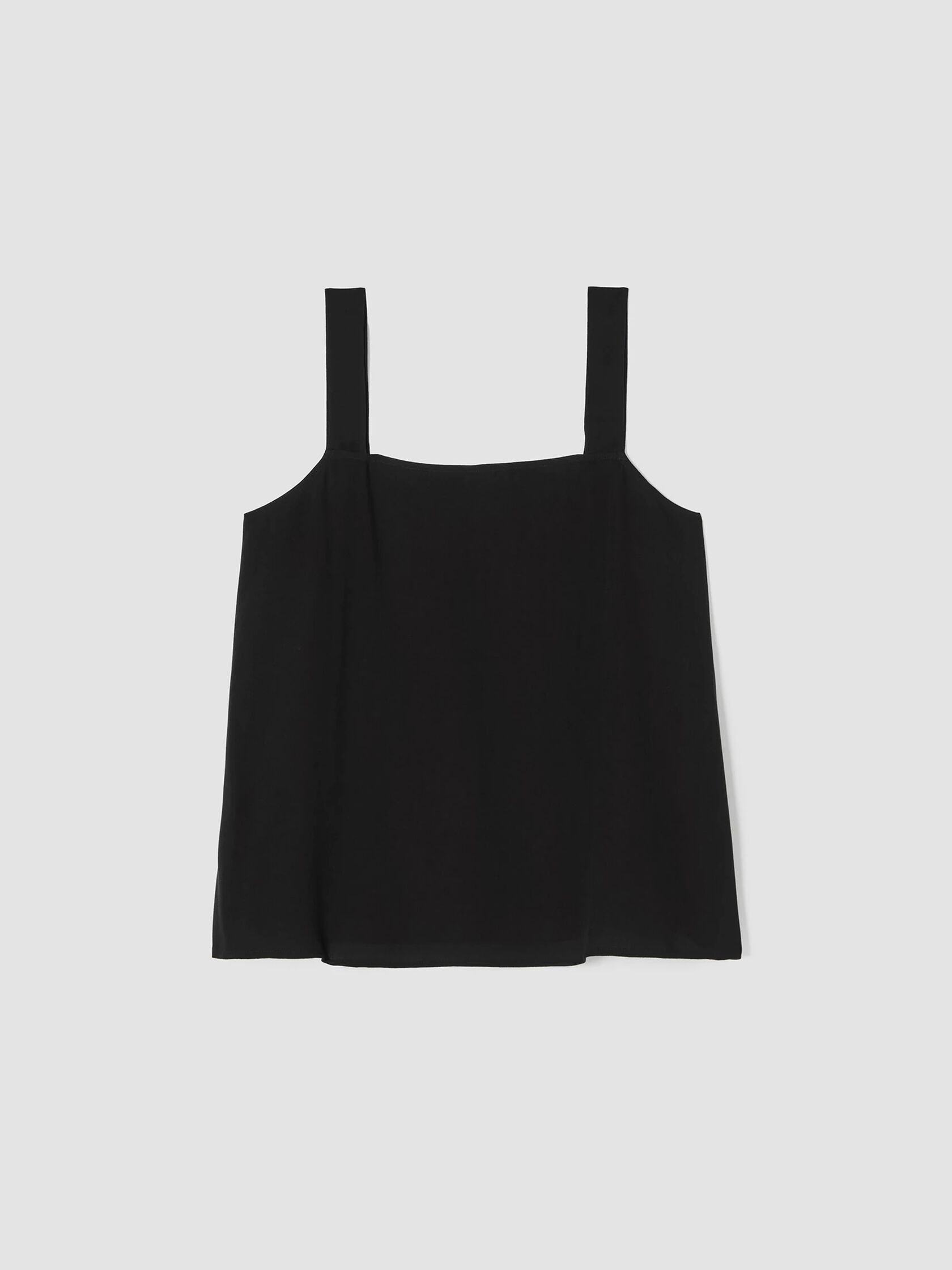 Silk Georgette Crepe Square Neck Tank