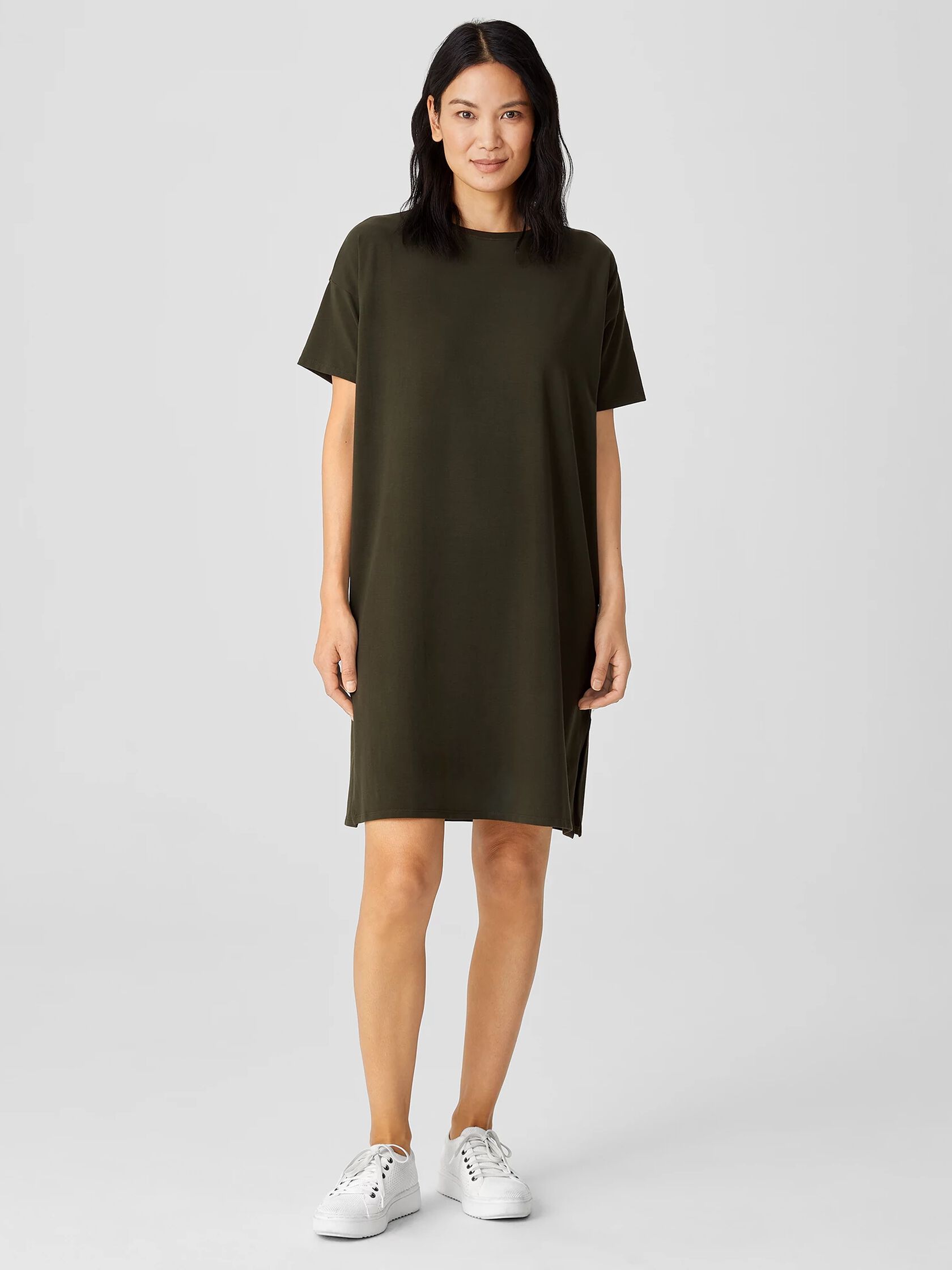 Organic Pima Cotton Stretch Jersey T-Shirt Dress