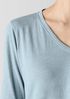 Organic Cotton Slubby Jersey V-Neck Top