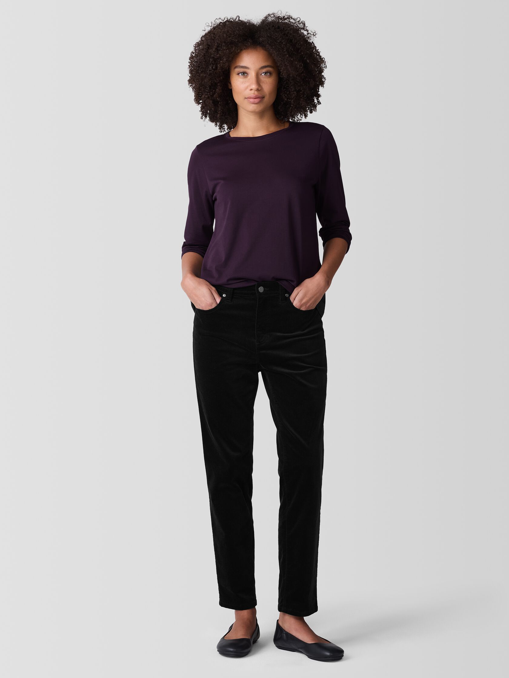 Organic Pima Cotton Jersey Long-Sleeve Tee