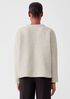 Boucle Wool Knit Crew Neck Box-Top