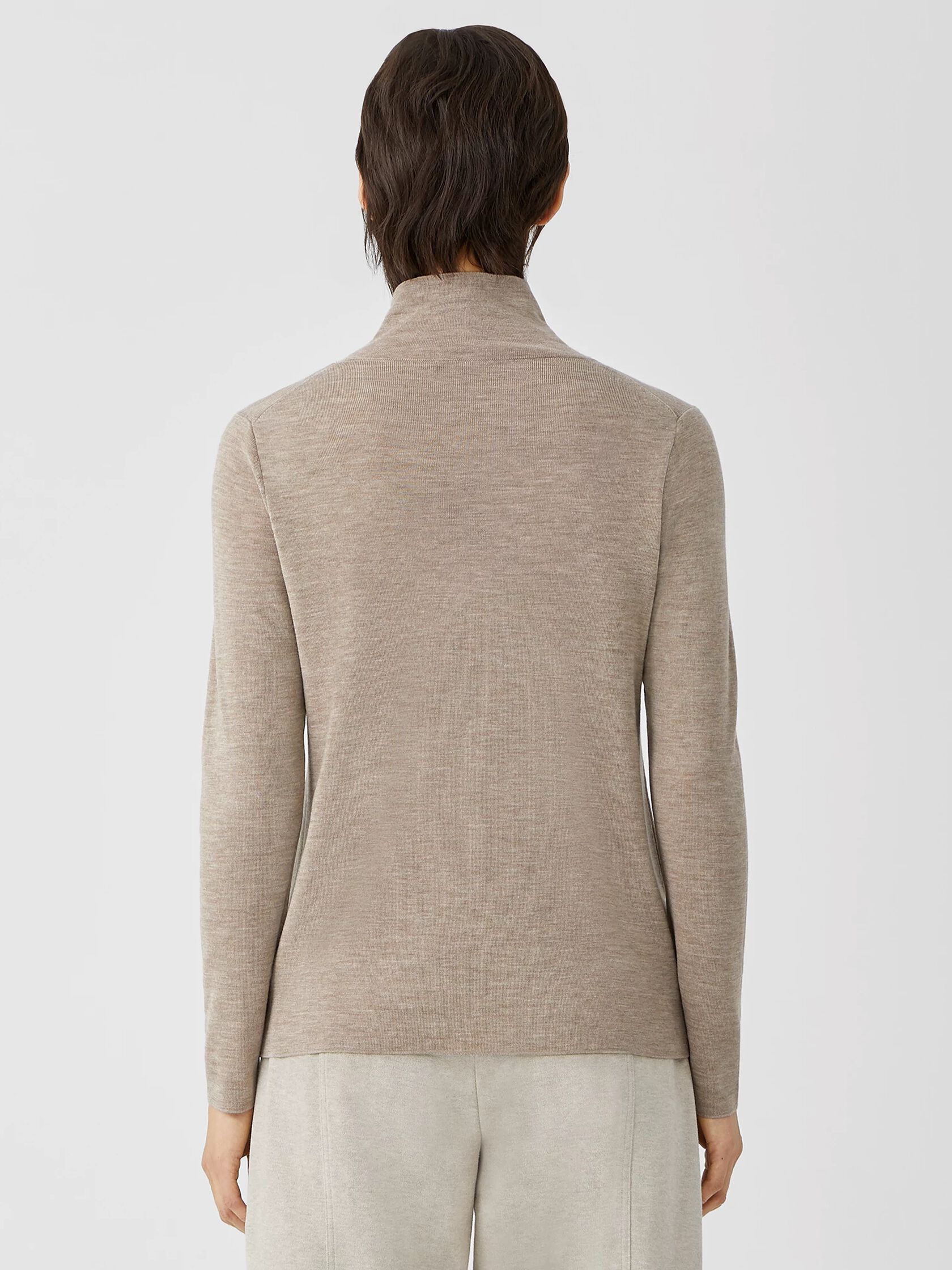 Ultrafine Merino Scrunch Neck Top in Responsible Wool