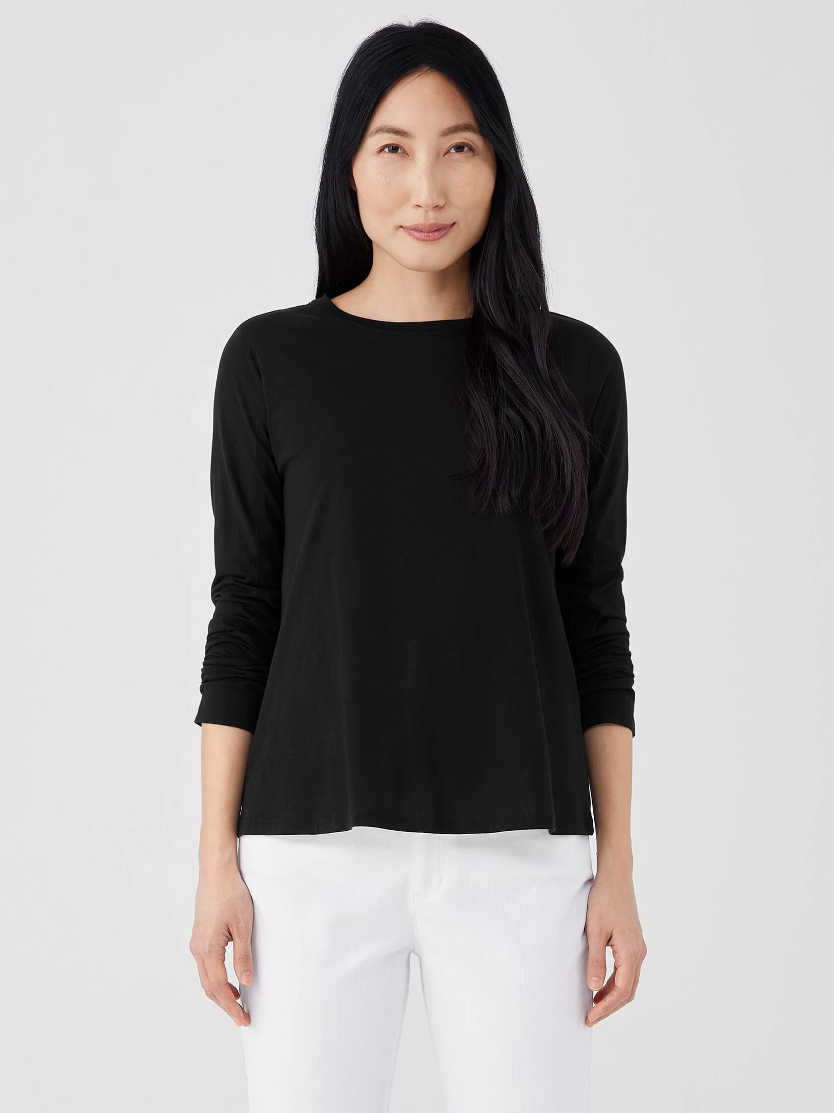 Organic Pima Cotton Jersey Long-Sleeve Tee