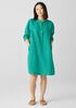 Washed Organic Linen D&eacute;lav&eacute; Shirtdress
