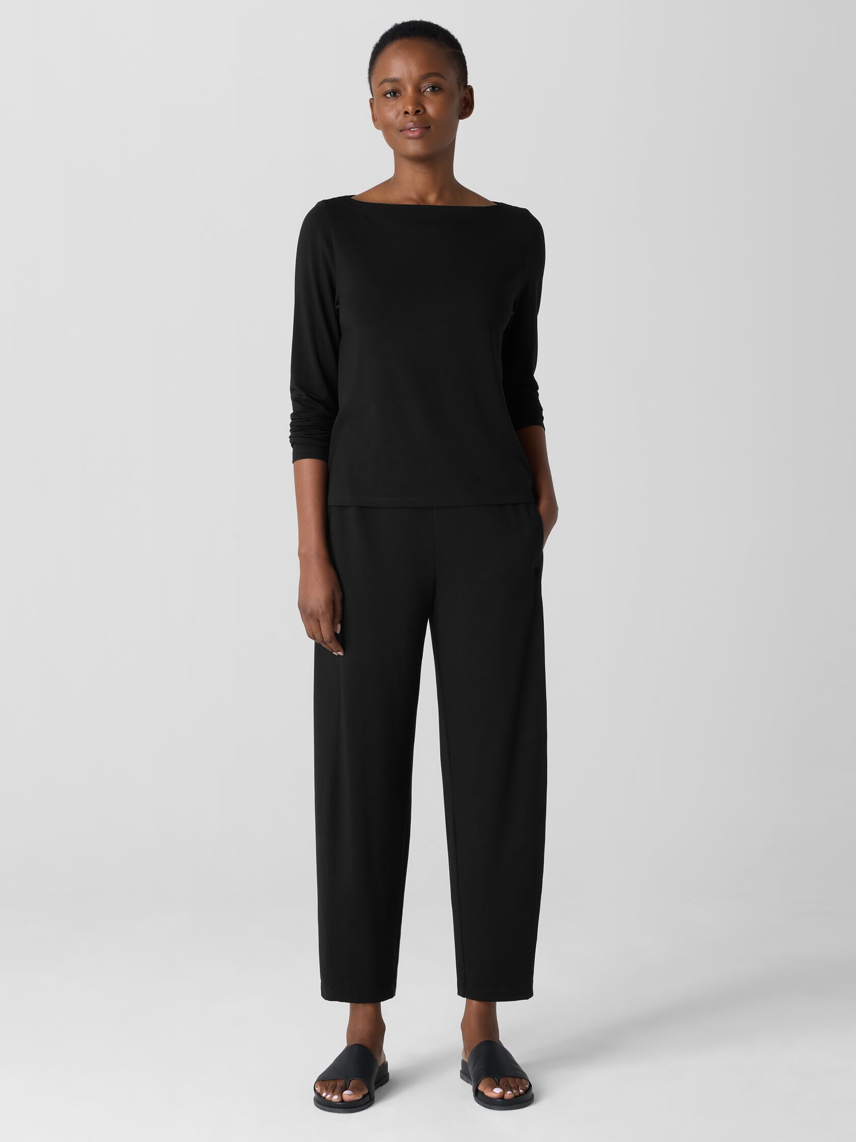 Stretch Jersey Knit Lantern Pant