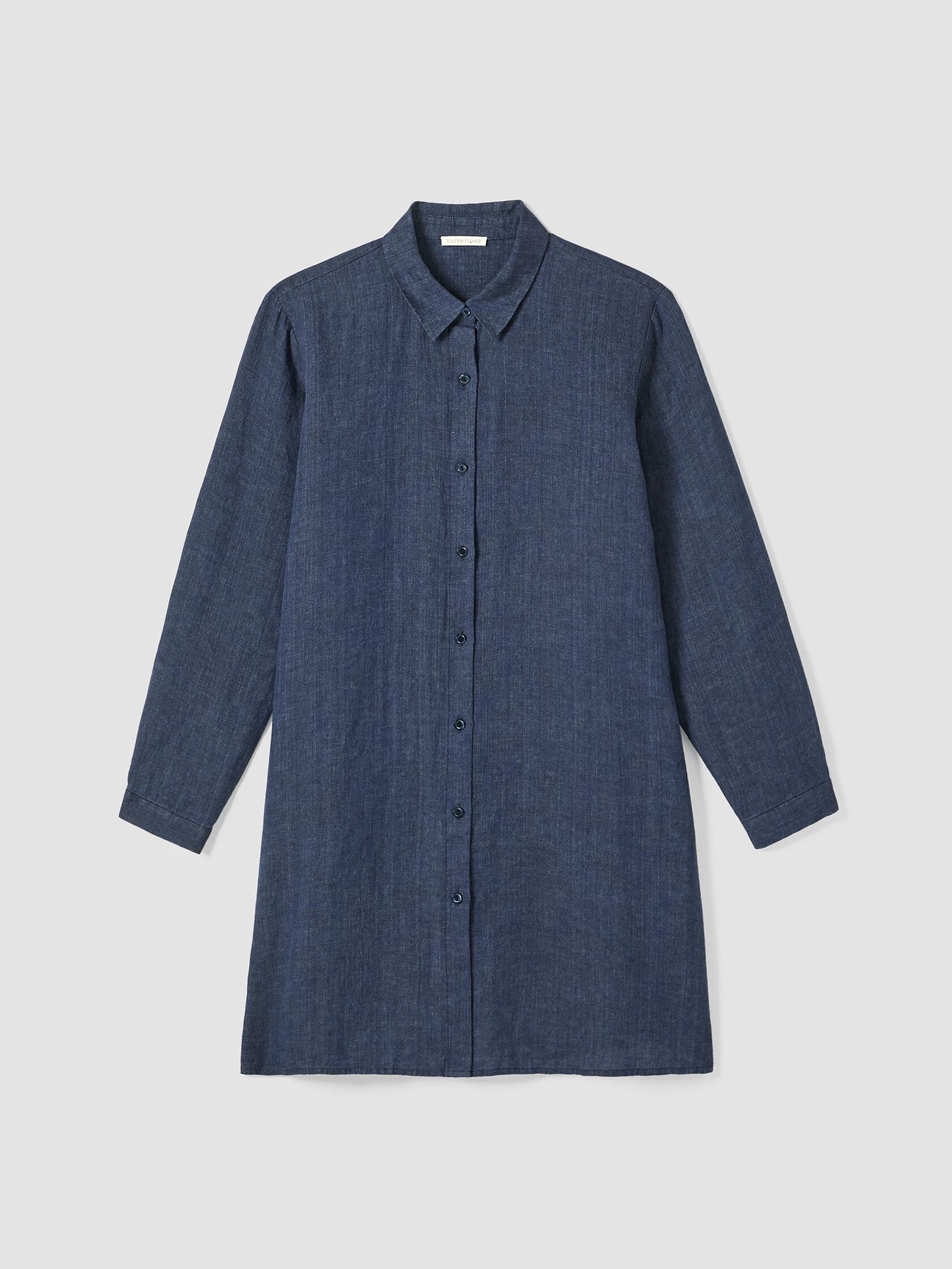 Washed Organic Linen D&eacute;lav&eacute; Long Shirt
