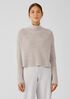 Merino Cropped Turtleneck Top in Regenerative Wool