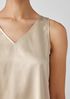 Stretch Silk Charmeuse V-Neck Tank
