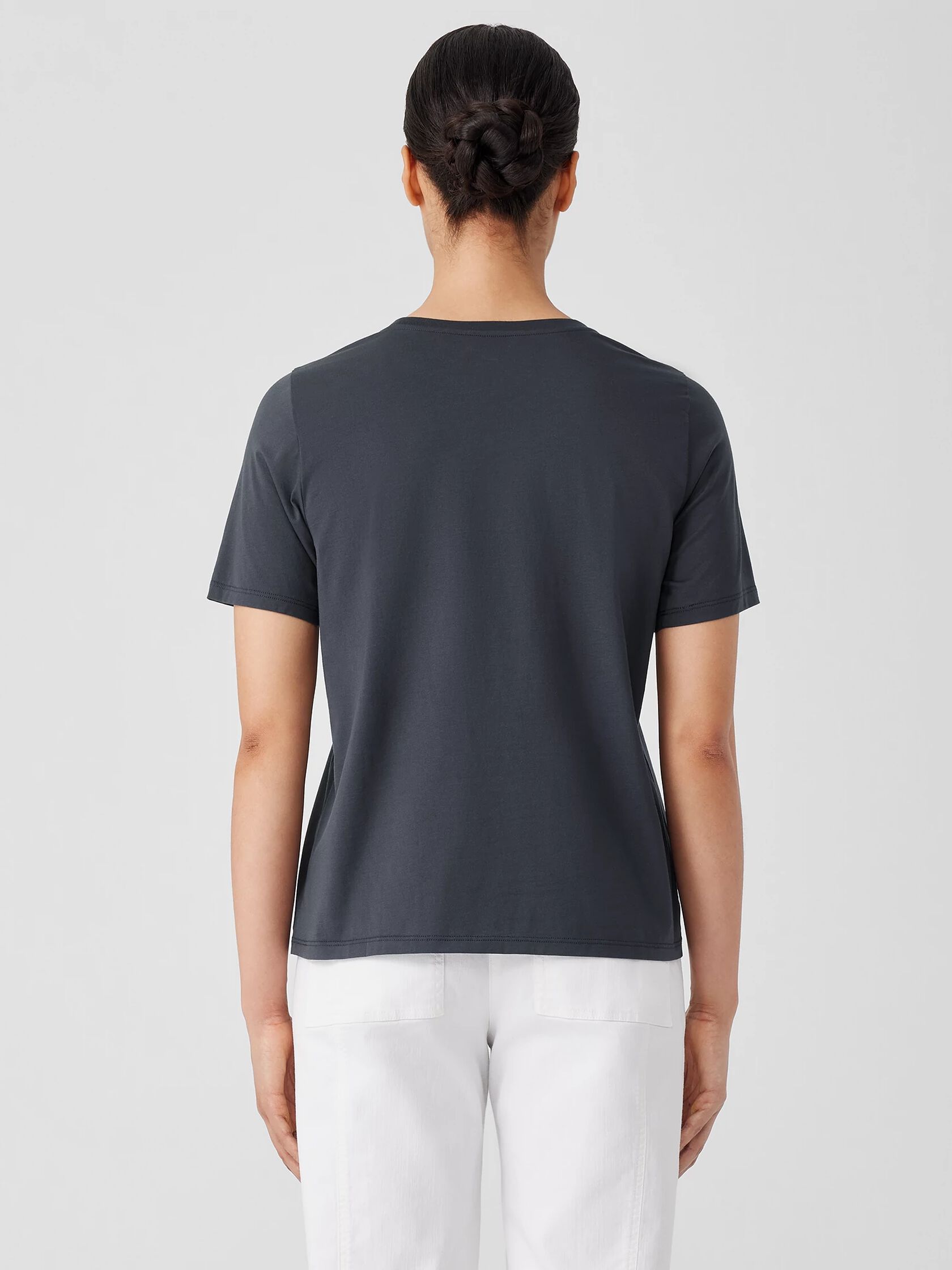Organic Pima Cotton Jersey&nbsp;Round Neck Tee