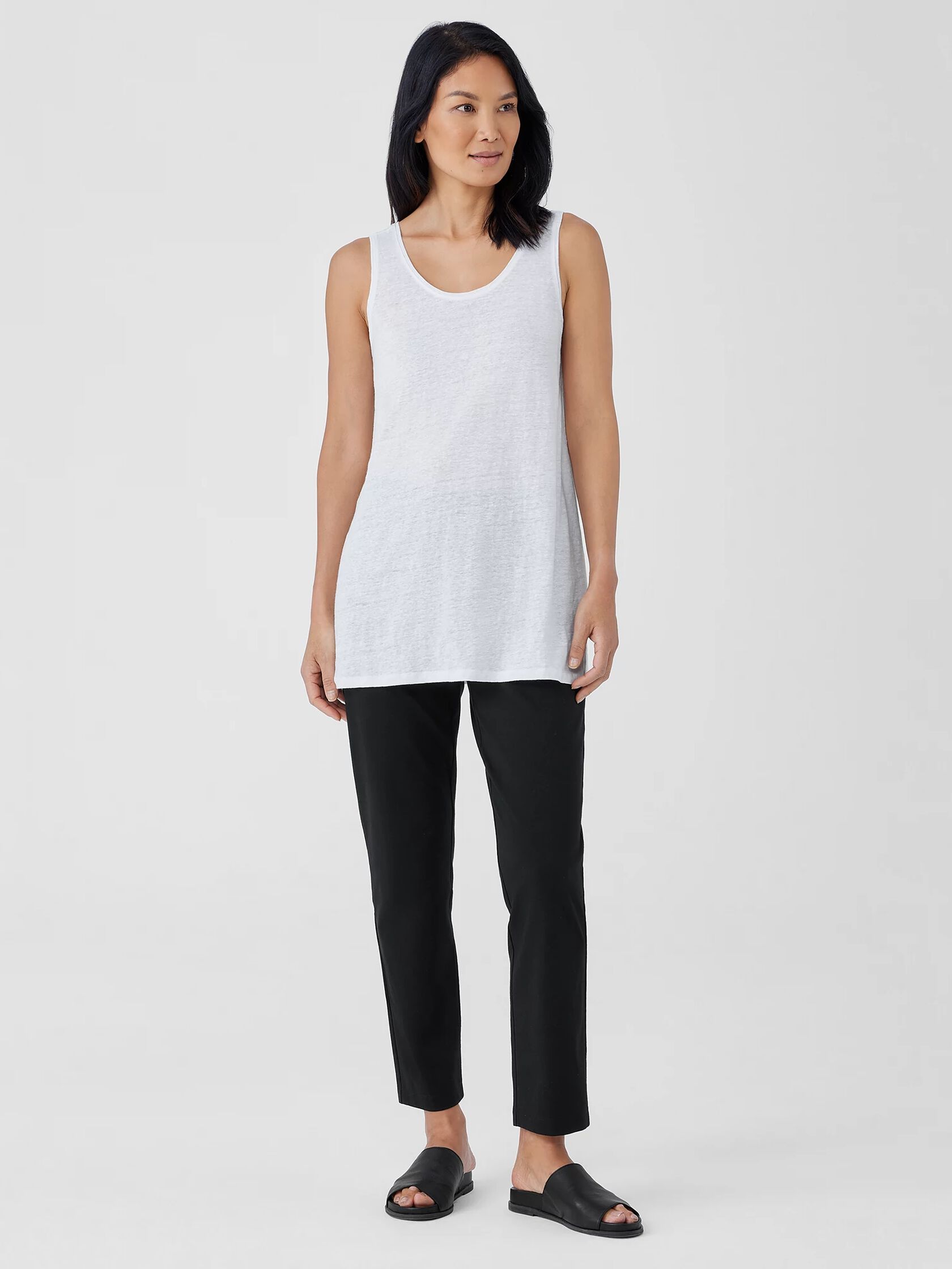 Organic Linen Jersey Long Tank