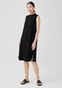 Woven Pliss&eacute; Mock Neck Dress