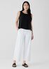 Cotton Blend Ponte Wide-Leg Pant