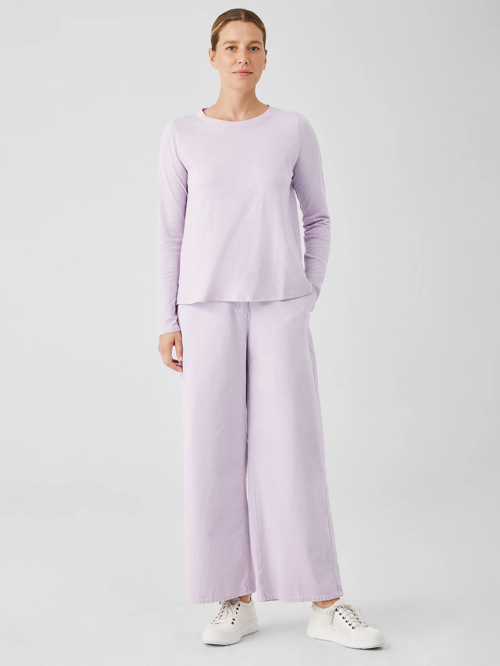 Organic Cotton Slub Crew Neck Top