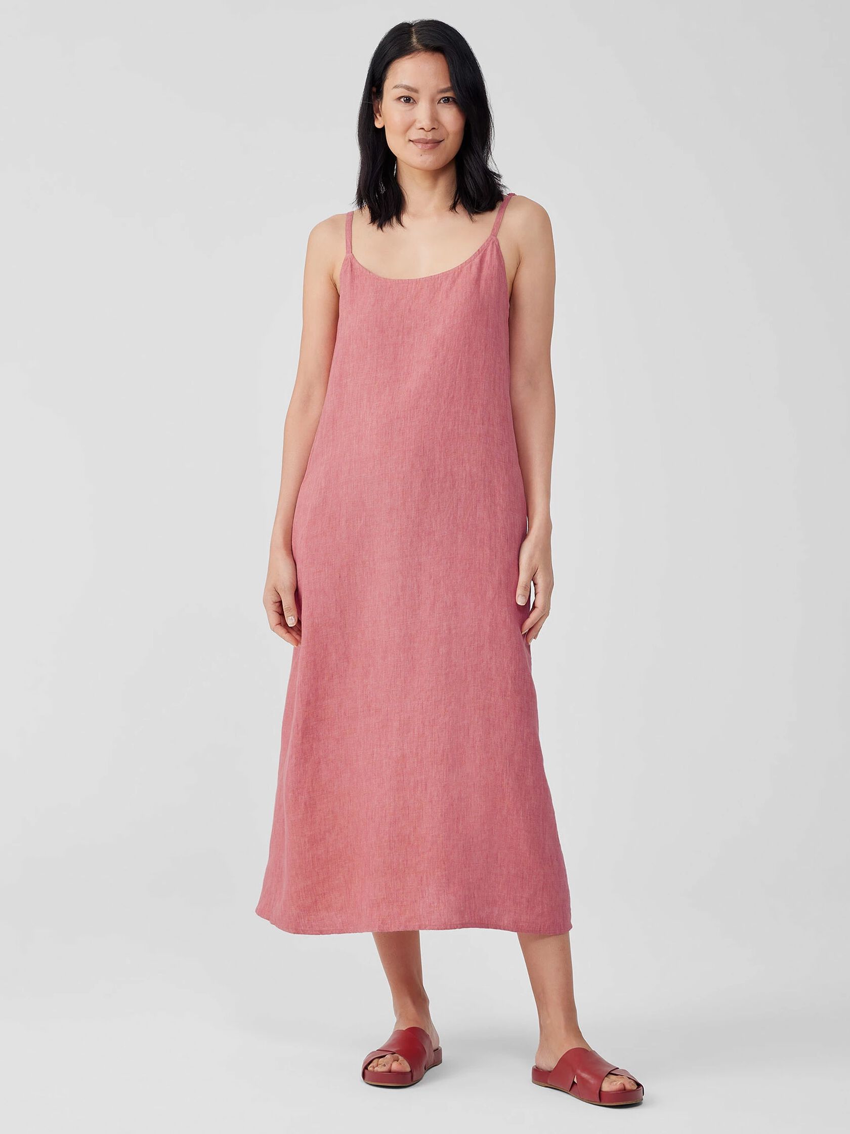 Washed Organic Linen D&eacute;lav&eacute; Cami Dress