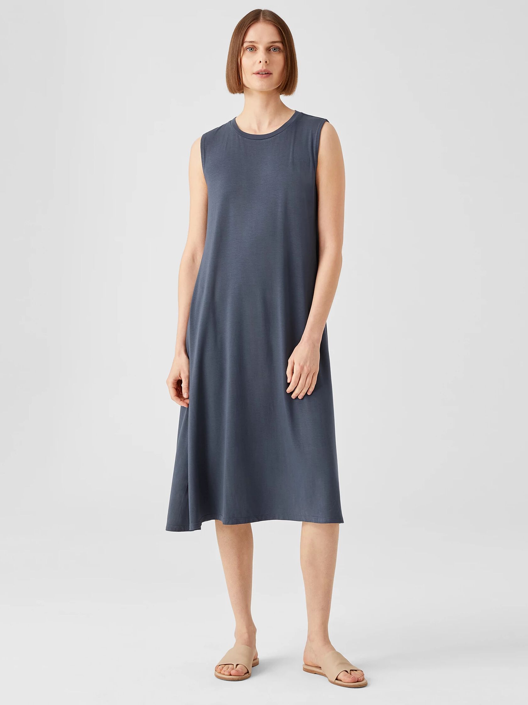 Fine Jersey Crew Neck Dress