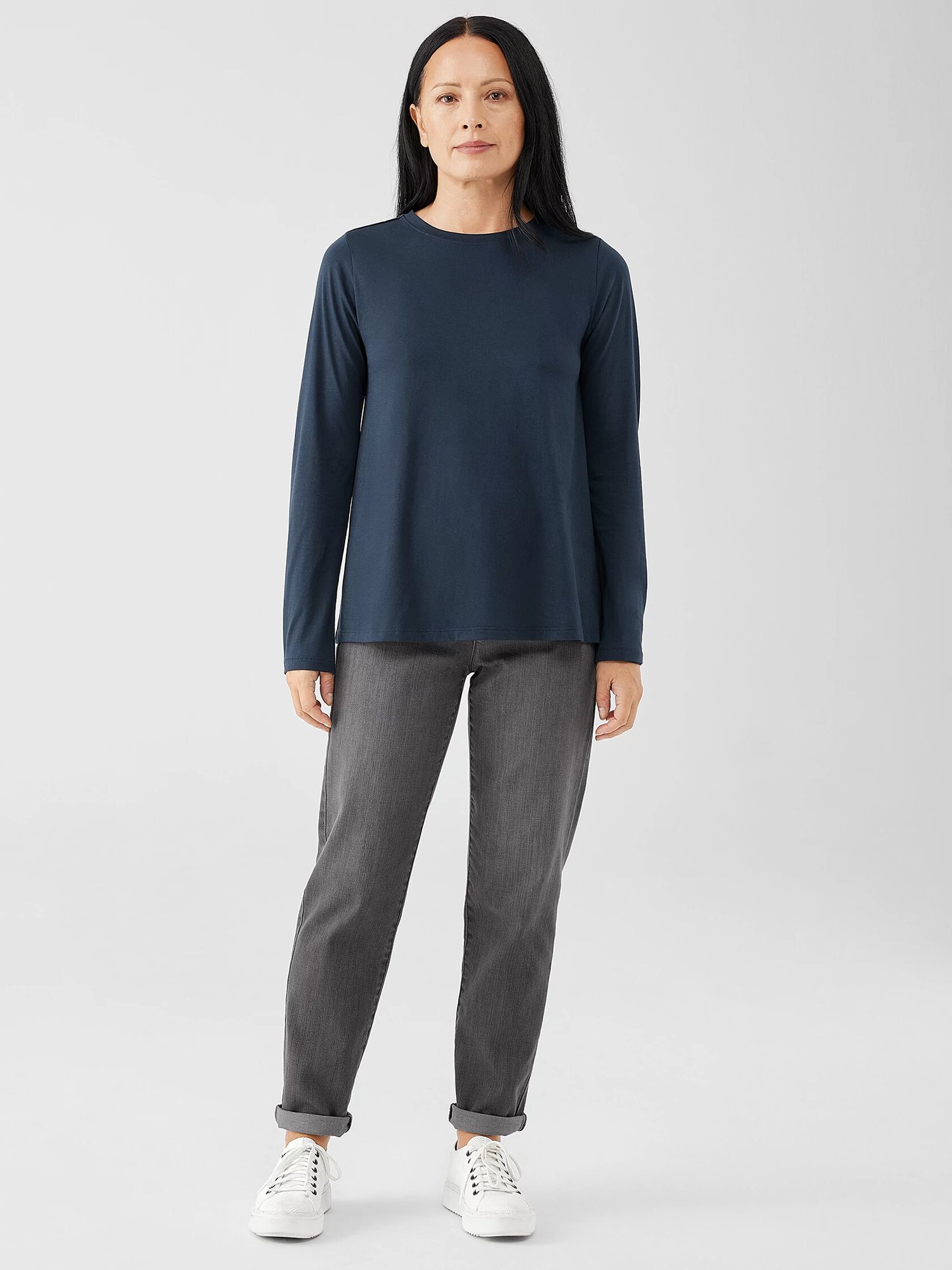 Organic Pima Cotton Jersey Long-Sleeve Tee